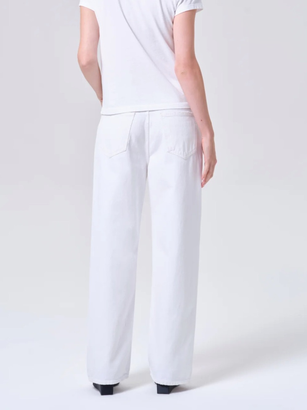 Agolde Fran Low Slung Easy Straight
Jeans in Milkshake Off White Button Fly NEW - Picture 5 of 16